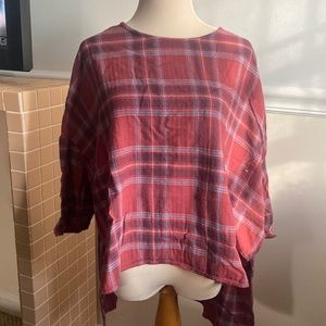 Oversized flannel Urban Outfitters top